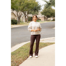 Load image into Gallery viewer, Ready to Ship | The Rhea - BROWN Bootcut Leggings with Pockets Round 2
