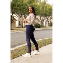Load image into Gallery viewer, Ready to Ship | The Nadia - NAVY Crossover Full Length Leggings with Pockets  - Luxe Leggings by Julia Rose®
