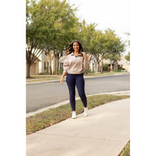 Load image into Gallery viewer, Ready to Ship | The Nadia - NAVY Crossover Full Length Leggings with Pockets  - Luxe Leggings by Julia Rose®
