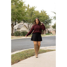 Load image into Gallery viewer, Julia Rose The Brielle black skort, Women wearing black skort with built-in shorts
