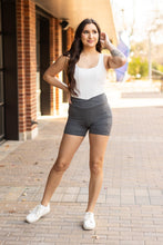 Load image into Gallery viewer, Ready to Ship | The Caleigh - Charcoal Crossover Biker 5" Shorts  - Luxe Leggings by Julia Rose®
