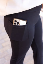 Load image into Gallery viewer, PreOrder | The Vanessa - 30” - Black Bootcut Leggings R4
