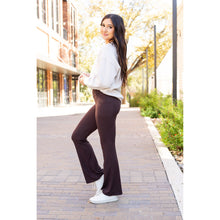 Load image into Gallery viewer, Ready to Ship | The Rhea - 30"  BROWN Bootcut Leggings with Pockets*
