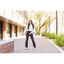 Load image into Gallery viewer, Ready to Ship | The Rhea - 30"  BROWN Bootcut Leggings with Pockets*
