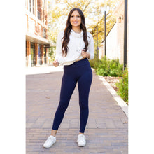 Load image into Gallery viewer, *Ready to Ship | The Nadia - NAVY Crossover Full Length Leggings with Pockets  - Luxe Leggings by Julia Rose®
