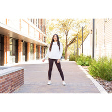 Load image into Gallery viewer, High waist brown crossover leggings for women. Buttery soft brown leggings with flattering waistband
