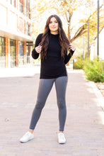 Load image into Gallery viewer, PreOrder |  The Caitlin - CHARCOAL Crossover Full Length Leggings with Pockets Round 2 - Luxe Leggings by Julia Rose®
