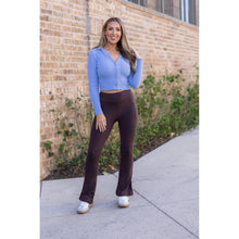Load image into Gallery viewer, Julia Rose brown flare leggings high-waisted and buttery sof
