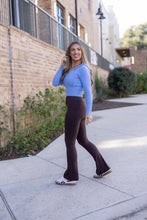 Load image into Gallery viewer, Julia Rose brown flare leggings high-waisted and buttery sof

