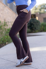Load image into Gallery viewer, Julia Rose brown flare leggings high-waisted and buttery sof
