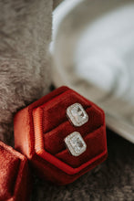 Load image into Gallery viewer, Foolish Heart Emerald Cut Cubic Zirconia Stud Earrings
