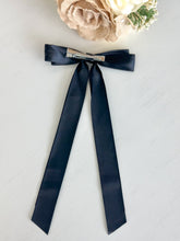 Load image into Gallery viewer, Classic Satin Bow With Clip "Black"
