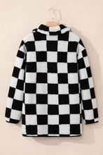 Load image into Gallery viewer, Checkered Buttoned Fleece Jacket
