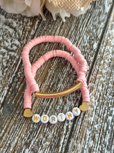 Load image into Gallery viewer, Heishi Bracelet Set "Worthy" Light Mauve
