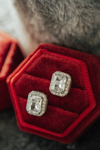Load image into Gallery viewer, Foolish Heart Emerald Cut Cubic Zirconia Stud Earrings
