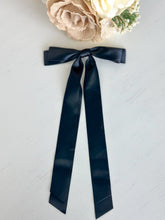 Load image into Gallery viewer, Classic Satin Bow With Clip "Black"
