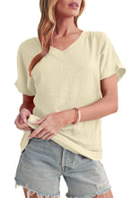 Load image into Gallery viewer, Crinkled V Neck Tee
