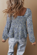 Load image into Gallery viewer, Boho Floral Square Neck Blouse
