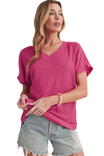 Load image into Gallery viewer, Crinkled V Neck Tee
