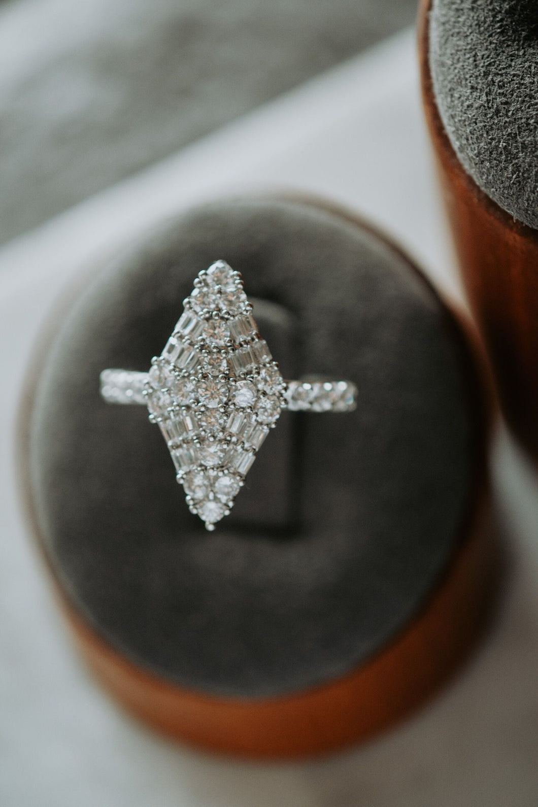 Melody Clustered Stone Sterling Silver Ring