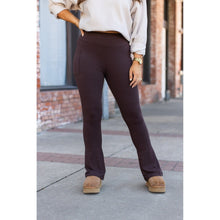 Load image into Gallery viewer, Ready to Ship | The Brandy - Brown Flare Leggings WITH POCKETS - Luxe Leggings by Julia Rose®
