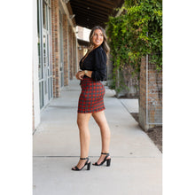 Load image into Gallery viewer, PreOrder | The Helena – Red Plaid Jogger Skirt ❤️🖤
