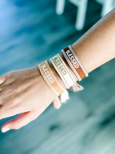 "Blessed" Fall Woven Bracelets