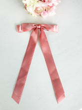 Load image into Gallery viewer, Classic Satin Bow With Clip "Mauve"
