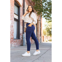 Load image into Gallery viewer, Ready to Ship | The Nyla - Navy Full-Length with Pocket Leggings - Luxe Leggings by Julia Rose®
