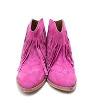 Load image into Gallery viewer, Amos Western Fringe Ankle Bootie in Suede
