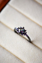 Load image into Gallery viewer, Carine Purple Amethyst Black Ring
