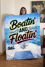 Load image into Gallery viewer, Ready to Ship | “Boatin’ &amp; Floatin’” Blanket 🚤☀️ - Ocean

