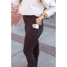 Load image into Gallery viewer, PreOrder  | The Brandy - Brown Flare Leggings WITH POCKETS
