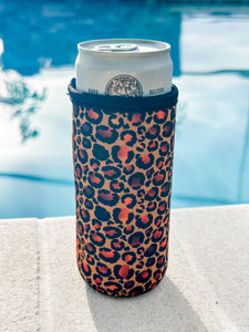 Slim Can Holder Leopard "Gold Rust"