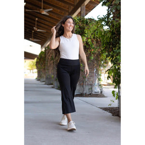 Ready to Ship | The Gabriella -Black  High Waisted Gaucho Pants - Luxe Leggings by Julia Rose®