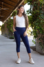 Load image into Gallery viewer, PreOrder | Navy CAPRI with Pocket   - Luxe Leggings by Julia Rose®
