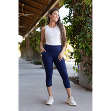 Load image into Gallery viewer, Ready to Ship  |  The Nova - Navy CAPRI with Pocket   - Luxe Leggings by Julia Rose®
