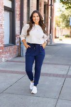 Load image into Gallery viewer, Ready to Ship | The Nora Navy Joggers  - Luxe Leggings by Julia Rose®
