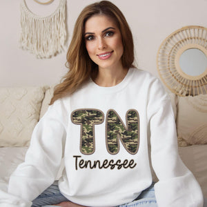 Camo State Sweatshirts Faux Embroidery Part 6