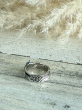 Load image into Gallery viewer, Western Feather Turquoise Adjustable Ring
