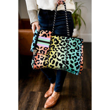 Load image into Gallery viewer, Ready to Ship | The Jenna, Rainbow Leopard- Gorgeous Neoprene Bag*
