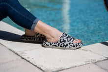 Load image into Gallery viewer, Ready to Ship | Gray Leopard Insanely Comfy -Beach or Casual Slides
