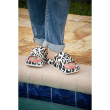 Load image into Gallery viewer, Ready to Ship | White Leopard Insanely Comfy -Beach or Casual Slides
