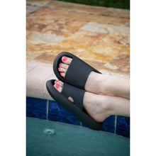Load image into Gallery viewer, Ready to Ship | Black Insanely Comfy -Beach or Casual Slides
