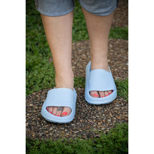 Load image into Gallery viewer, Ready to Ship | Light Blue Insanely Comfy -Beach or Casual Slides
