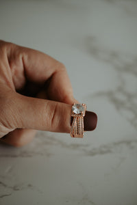 Vale Round Brilliant Cut Rose Gold Ring