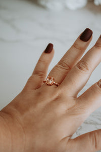 Kaia Rose Gold Champagne Morganite Ring