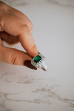 Load image into Gallery viewer, Mila Emerald Cut Gem Sterling Silver Ring
