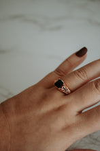 Load image into Gallery viewer, Kinsley Black Princess Cut Gem in Rose Gold
