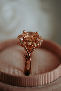 Kaiser Rose Gold Champagne Morganite Ring